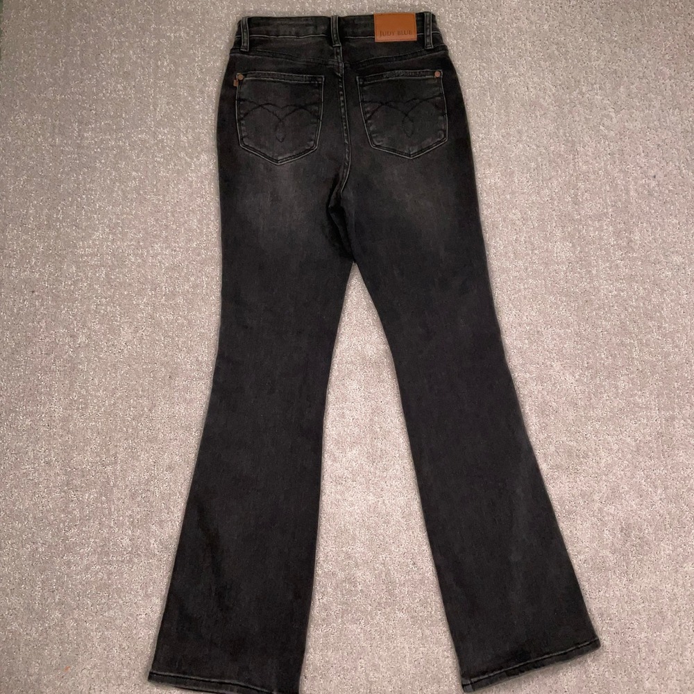 Judy‎ Blue LA Jeans Womens 3/26S Black JB88787 Whisker High Rise Bootcut Faded - Picture 11 of 12